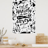 Gooi al uw angst op hem - 1 Petrus 5:7 Poster (Keuken)