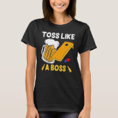 Gooi als een baas Drink bierboonzak T-shirt (Voorkant)