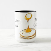 Gooi als een Baas Grappig Pannenkoek Omkeren Mok (Midden)