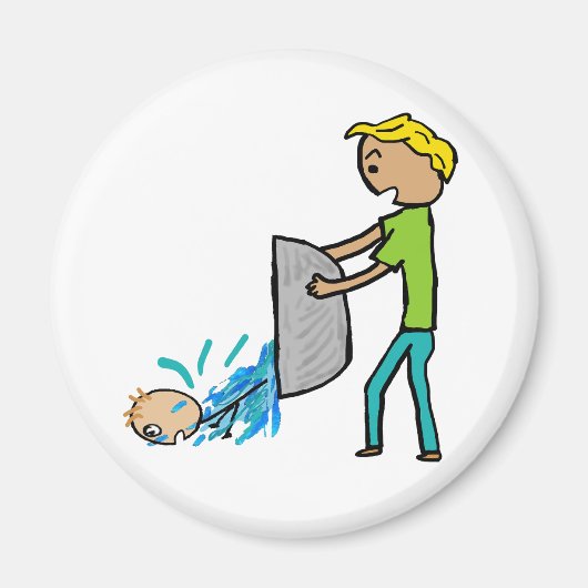 Gooi Baby weg met het badwater Magneet (Voorkant)