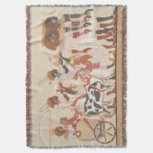 Gooi Blanket met een  Egyptische illustratie Deken (Voorkant Verticaal)