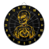 Gooi darts, geen ufo's: Alien Gold Edition Dartbord (Voorkant)