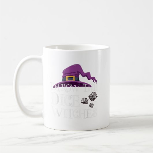Gooi de Dice Witches Bunco Night Halloween Koffiemok (Links)