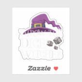 Gooi de Dice Witches Bunco Night Halloween Sticker (Vel)
