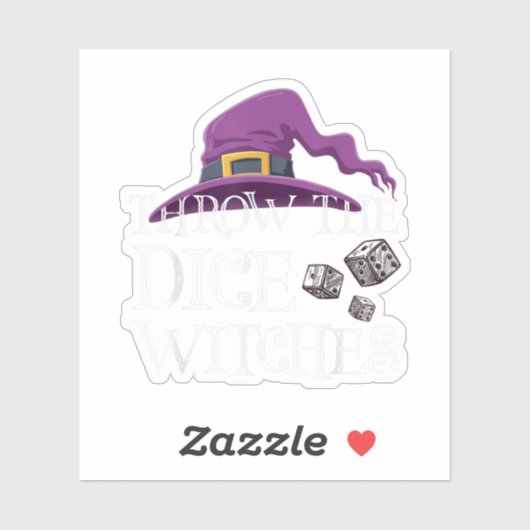 Gooi de Dice Witches Bunco Night Halloween Sticker (Vel)