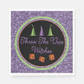 Gooi de Dice Witches Sparkle Bunco Napkins Servet (Voorkant)