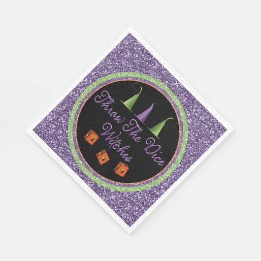 Gooi de Dice Witches Sparkle Bunco Napkins Servet (Hoek)