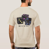 Gooi de dobbelsteen - twee afbeeldingen t-shirt (Achterkant)