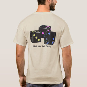 Gooi de dobbelsteen - twee afbeeldingen t-shirt