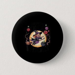 Gooi de dobbelstenen heksen Halloween Bunco Dice G Ronde Button 5,7 Cm