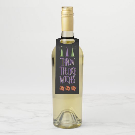 Gooi de dobbelstenen heksen Halloween Bunco plezie Flessenhanger (Op fles)