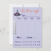 Gooi de dobbelstenen heksen Halloween scorecard Bu Kaart (Achterkant)