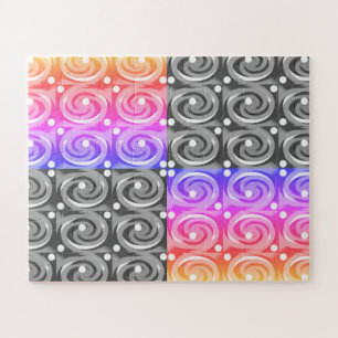 Gooi de geluksdobbelstenen kunst legpuzzel