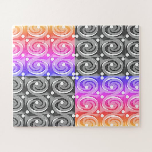 Gooi de geluksdobbelstenen kunst legpuzzel (Horizontaal)