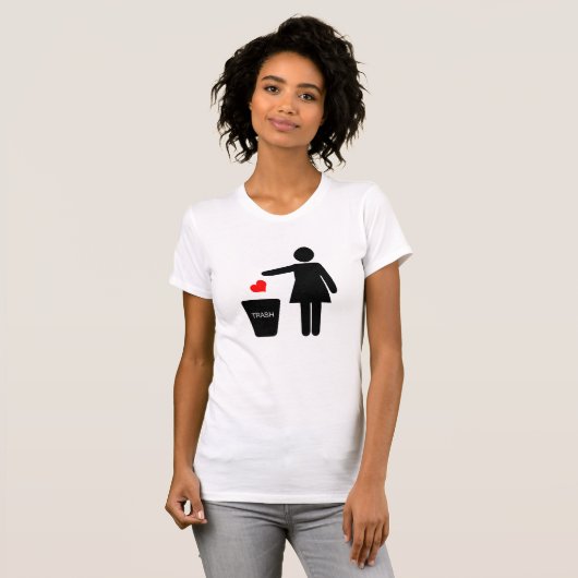 Gooi de T-Shirt van liefdesvrouwen weg (Voorkant volledig)