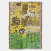 Gooi Deken Funky Dancing Man Pattern Green (Voorkant Verticaal)