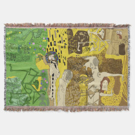 Gooi Deken Funky Dancing Man Pattern Green