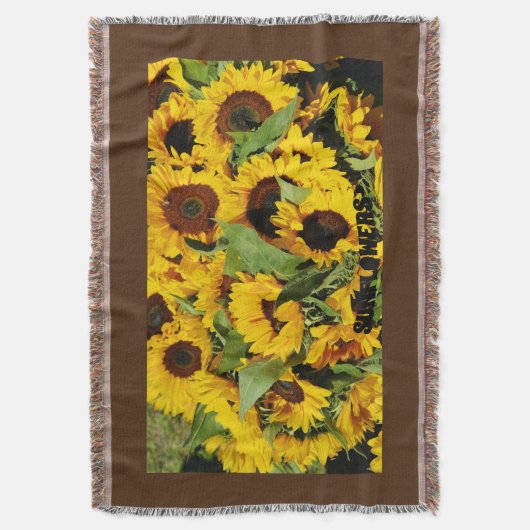 Gooi deken het hele seizoen gefrankeerde gele zonn (Voorkant Verticaal)