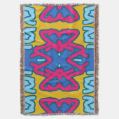 Gooi Deken, Levendig multicolor stof patroon Deken (Voorkant Verticaal)