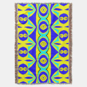 Gooi Deken, Levendig multicolor stof patroon Deken (Voorkant Verticaal)