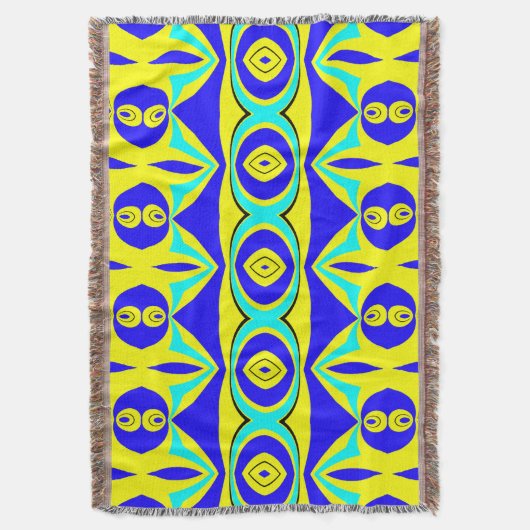 Gooi Deken, Levendig multicolor stof patroon Deken (Voorkant Verticaal)