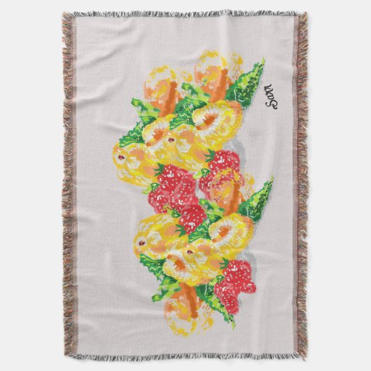 Gooi deken liefde voor fruit (Voorkant Verticaal)