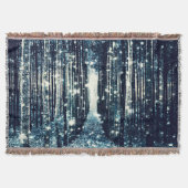 Gooi Deken: Magische Bos Blauwgroen Grijs Eleganti Deken (Voorkant)