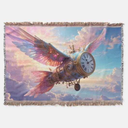 Gooi deken met fantastische vleugel en wijzerplaat (Voorkant)