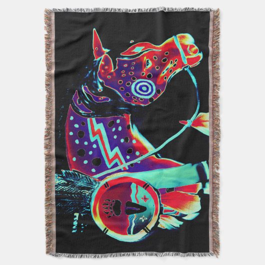 Gooi Deken met "Painted Pony" ontwerp (Voorkant Verticaal)