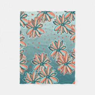 Gooi deken, Oranje bloesems van Lisa Casineau Fleece Deken