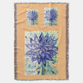 Gooi Deken Rare Blue Dalhia (Voorkant Verticaal)