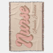 Gooi deken voor verpleegkundige gepersonaliseerd (Voorkant Verticaal)