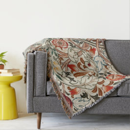 Gooi deken William Morris bloemenontwerp