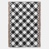 Gooi Deken, Zwart & Wit Decoratief Ontwerp Deken (Voorkant Verticaal)