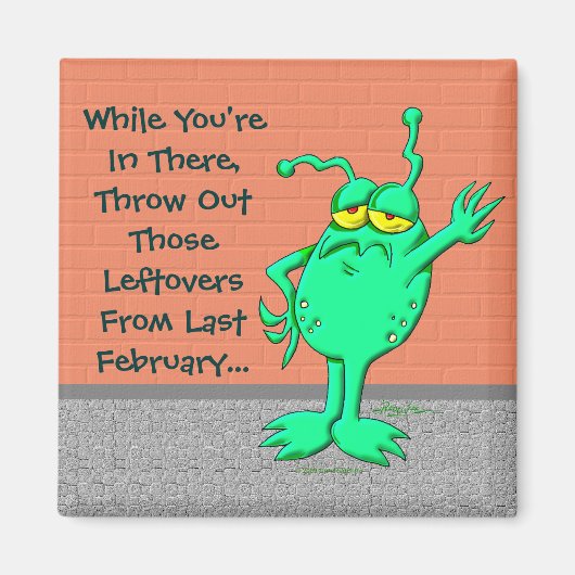 Gooi die restjes weg magneet (Voorkant)