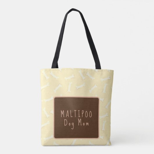 Gooi een Bone MALTIPOO Canvas tas (Achterkant)