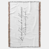 Gooi een deken met Franse scripttekst (Voorkant Verticaal)