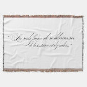 Gooi een deken met Franse scripttekst (Voorkant)