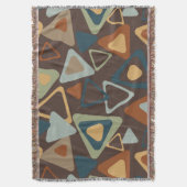 Gooi een deken met moderne driehoeken uit het midd (Voorkant Verticaal)