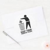 Gooi fascisten weg hou je land schoon ronde sticker (Envelop)