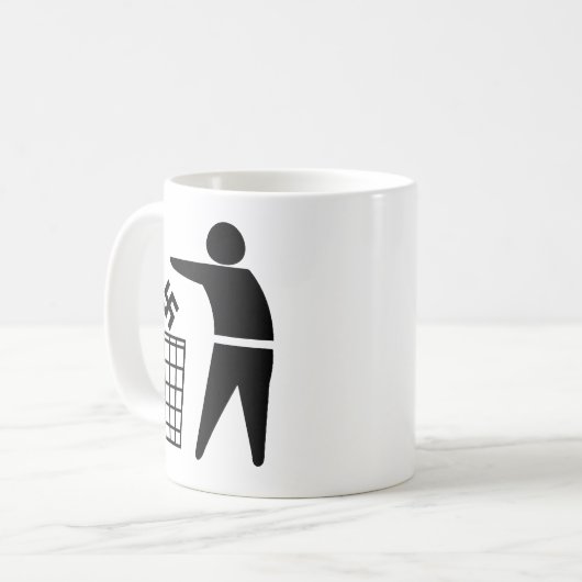 Gooi fascisten weg koffiemok (Voorkant links)