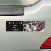 Gooi geen afval op straat bumpersticker (Op auto)
