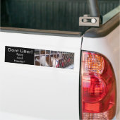 Gooi geen afval op straat bumpersticker (Op Truck)