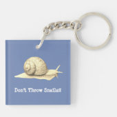 Gooi geen slakken sleutelhanger (Achterkant)
