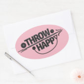 Gooi Happy Shot Zet Discus Gooi Stickers! Ovale Sticker (Envelop)