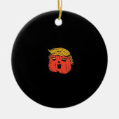 Gooi hem eruit als een pompoen Trumpkin Halloween  Keramisch Ornament (Voorkant)