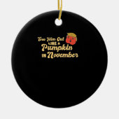 Gooi hem eruit als een pompoen Trumpkin Halloween  Keramisch Ornament (Voorkant)
