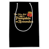 Gooi hem eruit als een pompoen Trumpkin Halloween  Medium Cadeauzakje (Voorkant)