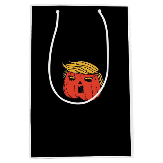 Gooi hem eruit als een pompoen Trumpkin Halloween  Medium Cadeauzakje (Voorkant)