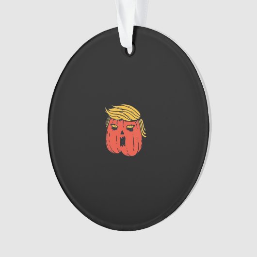 Gooi hem eruit als een pompoen Trumpkin Halloween  Ornament (voorkant)